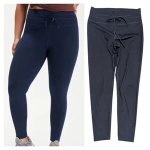 Girlfriend Collective Compressive High Rise Drawstring Leggings Midnight XL